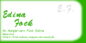 edina fock business card